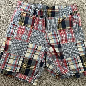 Janie and Jack little boys plaid shorts size 6